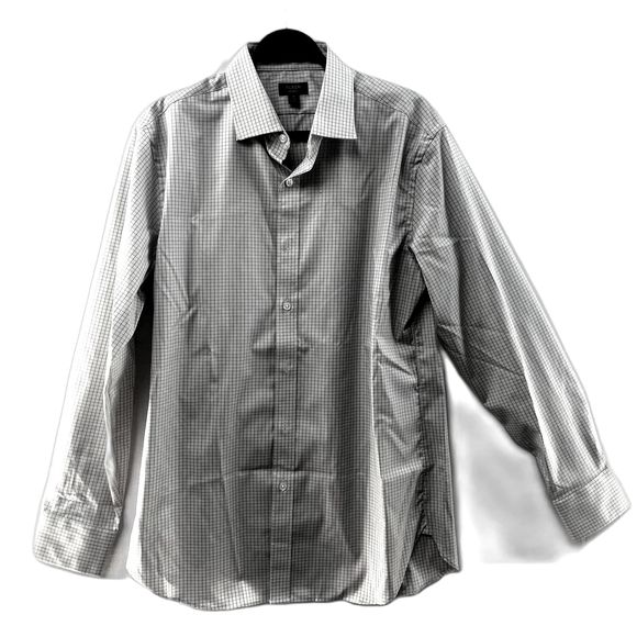 J. Crew Ludlow Light Blue and White Cotton Blend Button Down Shirt Size 16 34 - Picture 5 of 8